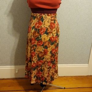 Floral wrap skirt